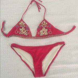Victoria’s Secret beaded red bikini size M